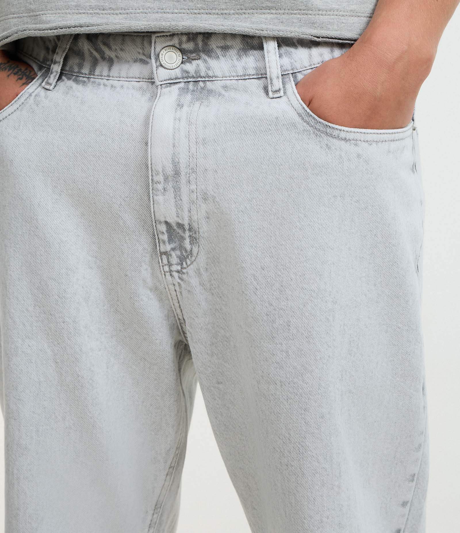 Calça Loose em Jeans Cinza 3