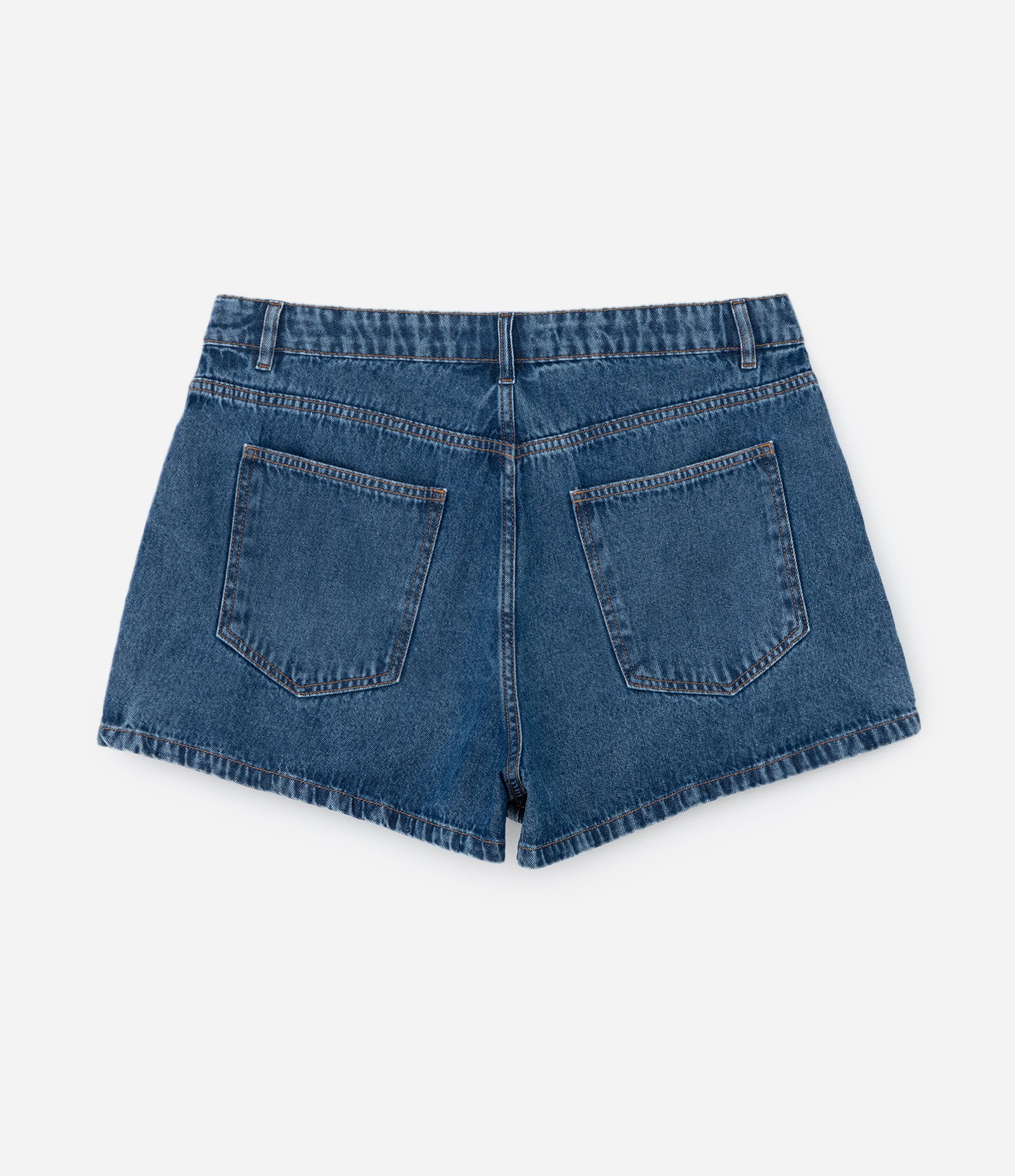 Short Mom em Jeans com Paetês Curve & Plus Size Azul 8