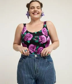Short Mom em Jeans com Paetês Curve & Plus Size