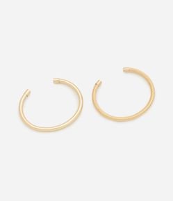 Kit 02 Braceletes com Detalhe Torcido Metalizadas