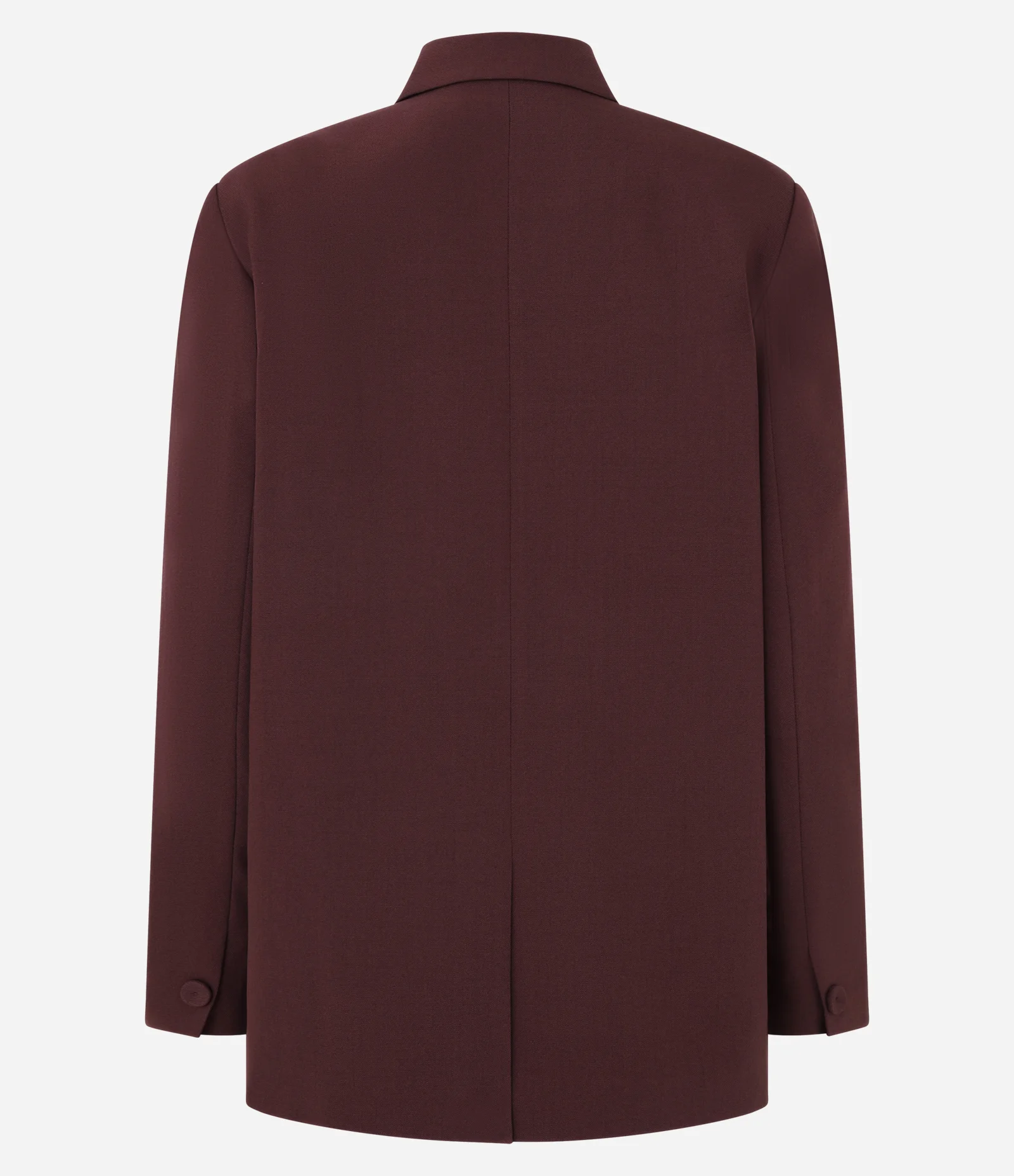 Blazer Oversized Alfaiatado com Fechamento Transpassado Bordô 9