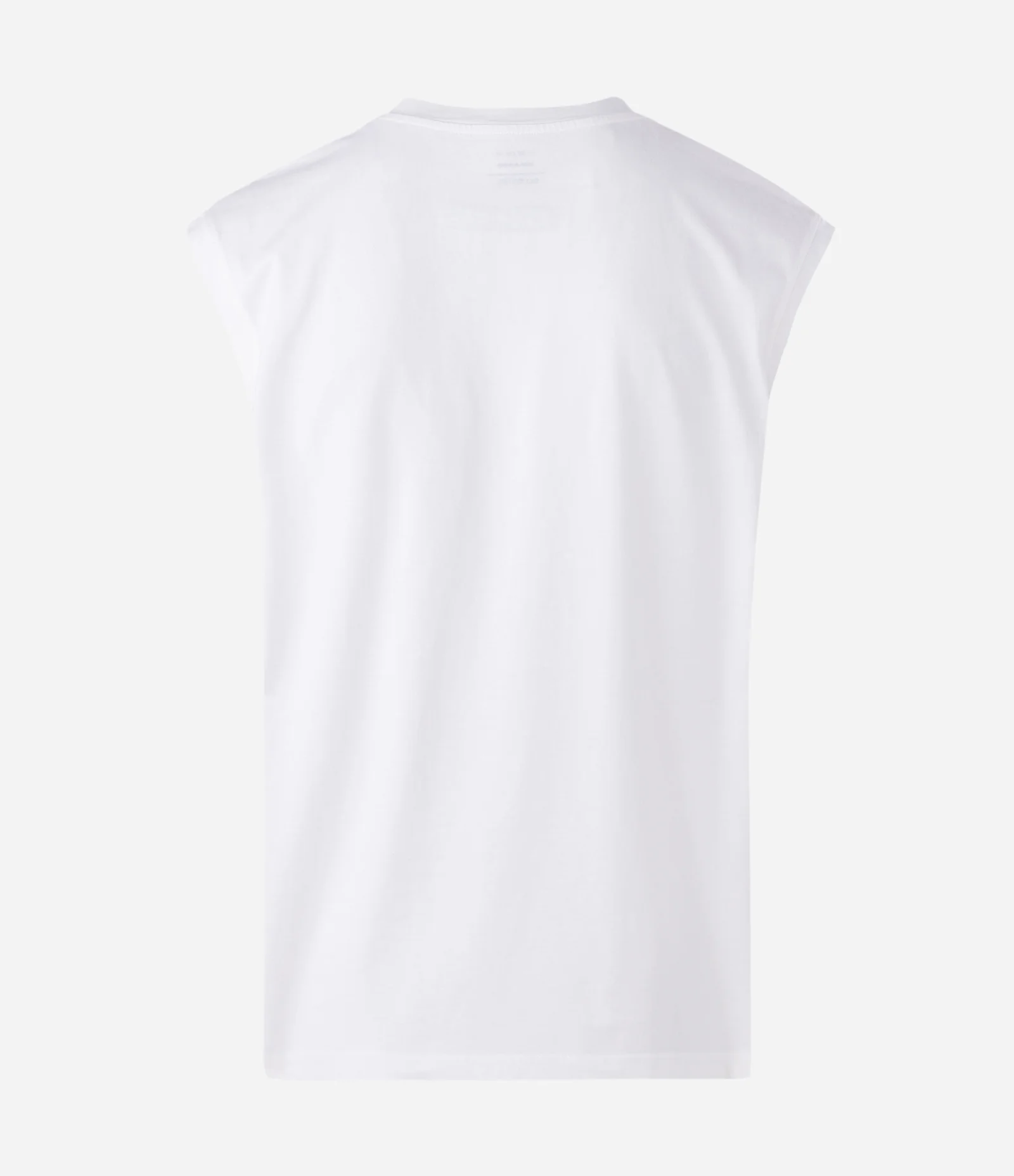 Regata em Algodão com Cava e Gola com Puídos Branco 2