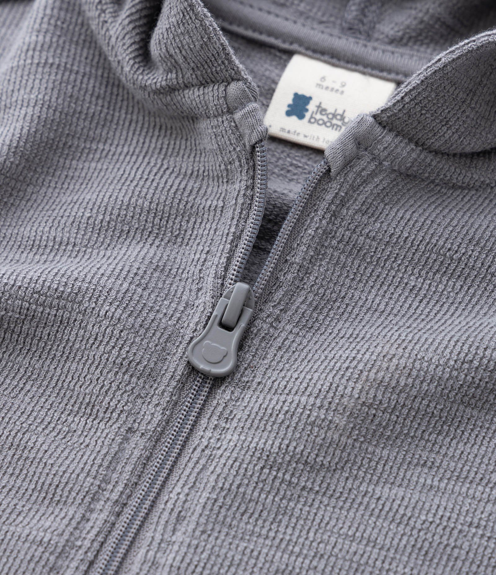 Conjunto Infantil Casaco e Calça Jogger Texturizada – Tam 0 a 18 Meses Cinza 10