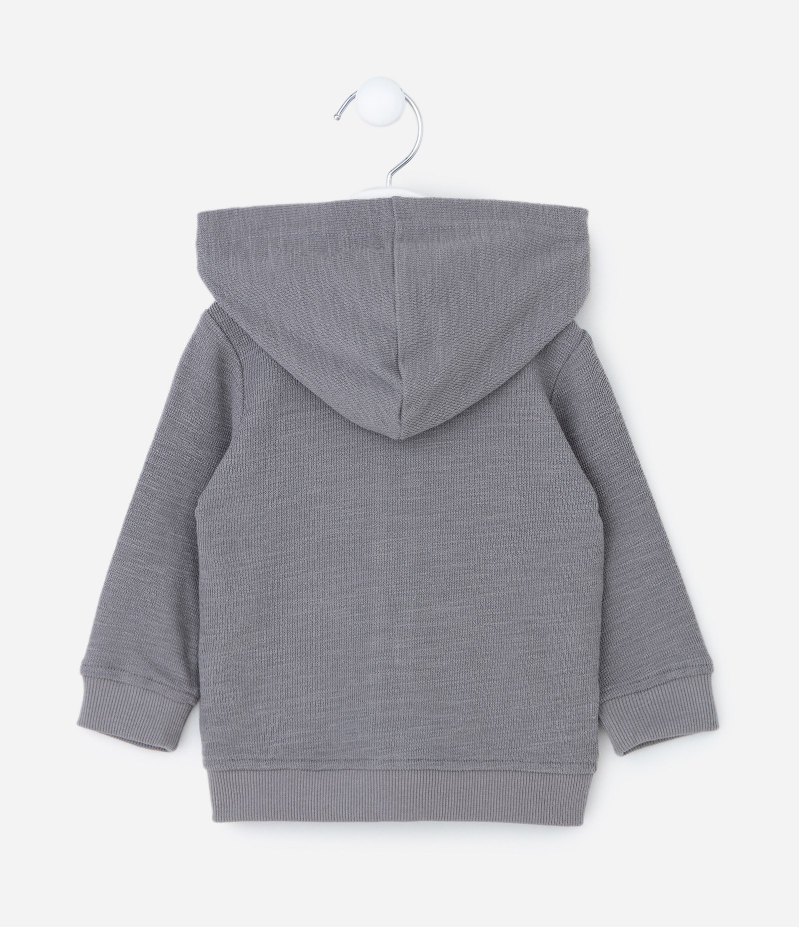 Conjunto Infantil Casaco e Calça Jogger Texturizada – Tam 0 a 18 Meses Cinza 3