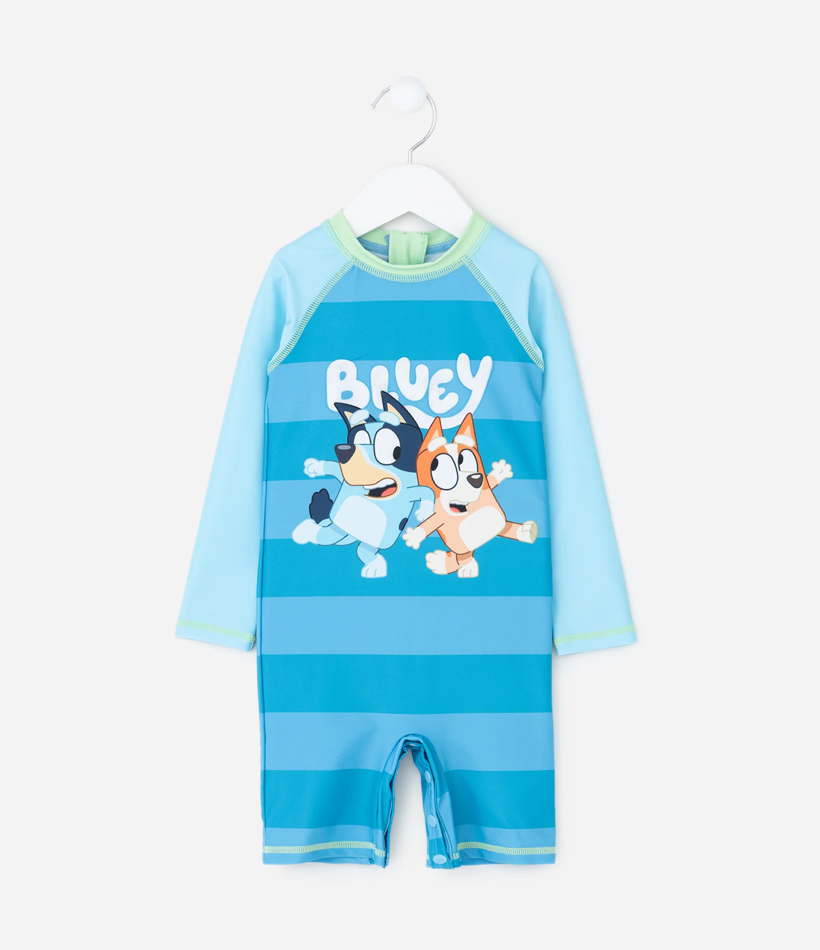 Macacão UV Infantil Manga Longa com Estampa Bluey – Tam 6 meses a 4 anos Azul 1