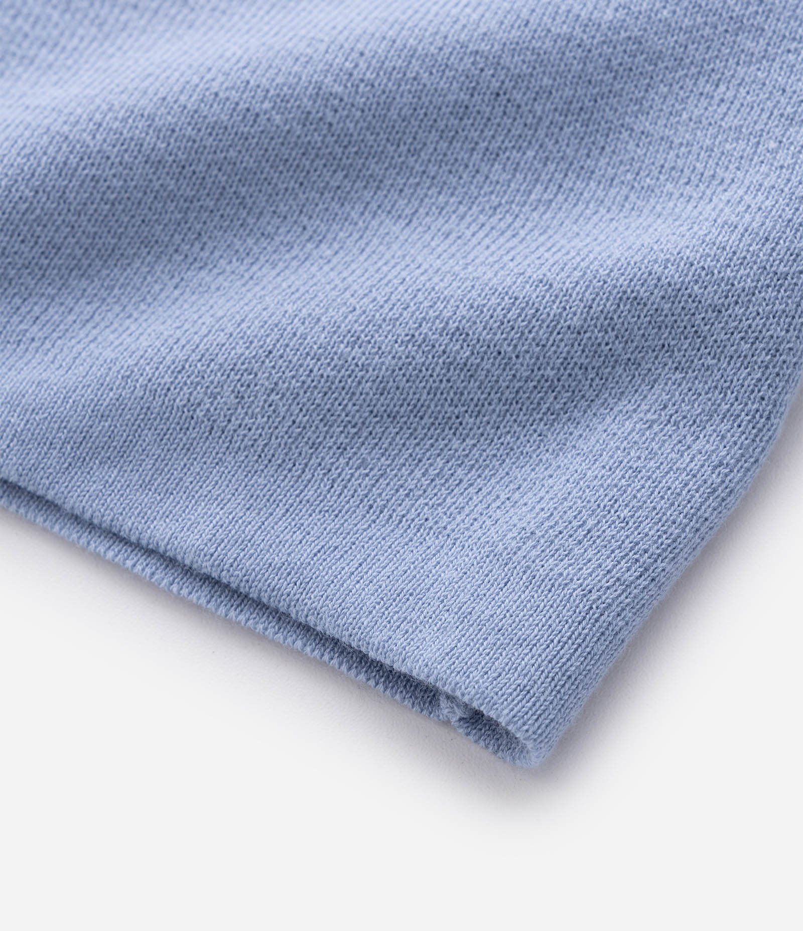 Camiseta Melange com Efeito em Tricô Azul Claro 8