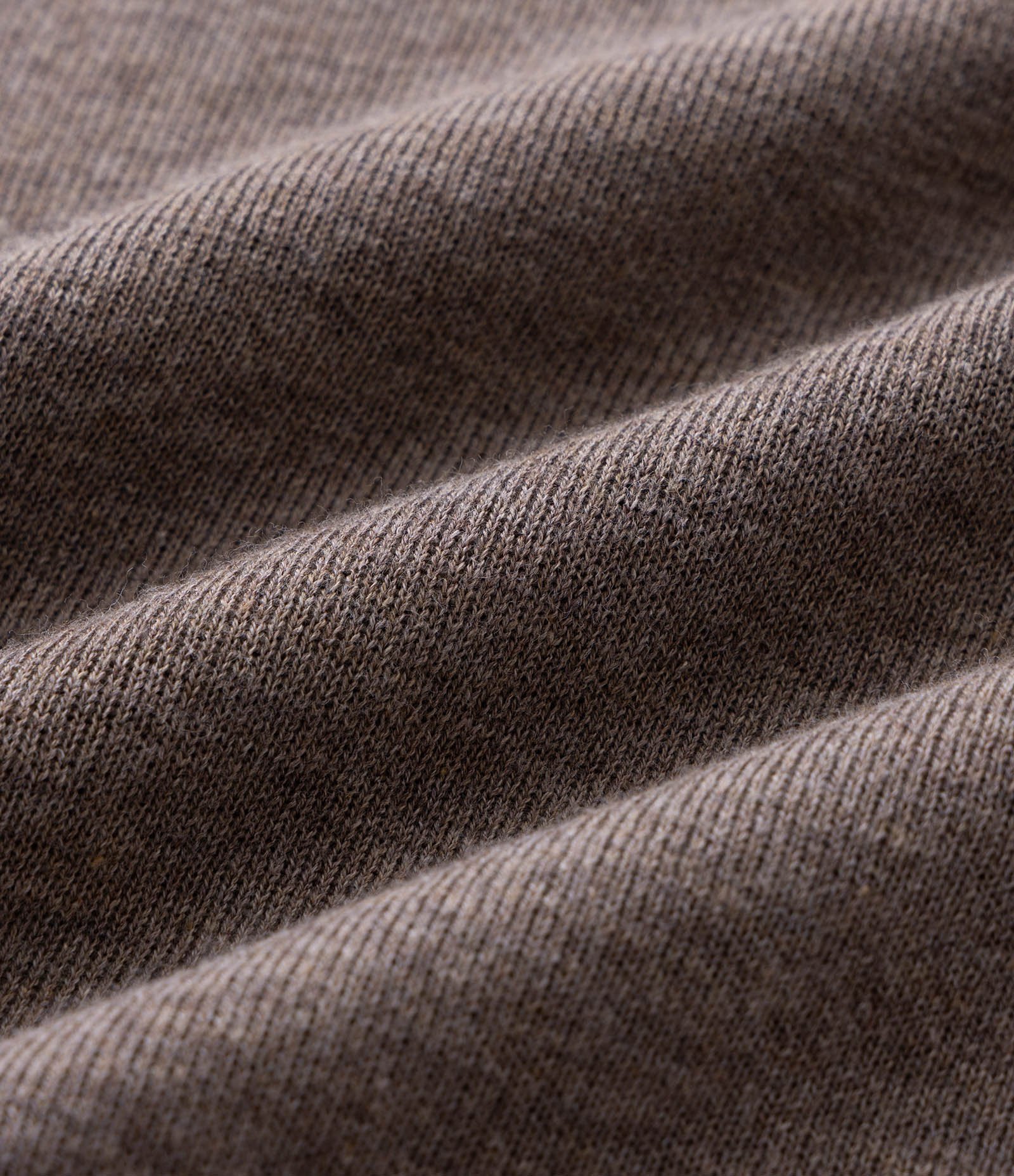 Camiseta Melange com Efeito em Tricô Marrom 6