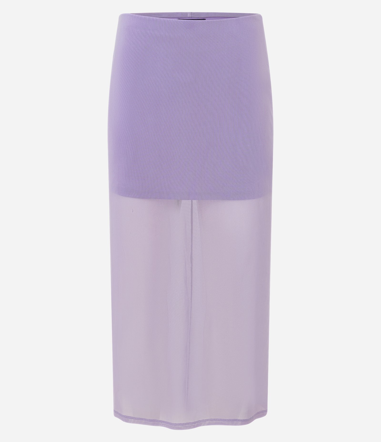 Saia Lápis New Midi em Tule Lilás 6