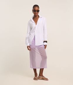 Saia Lápis New Midi em Tule