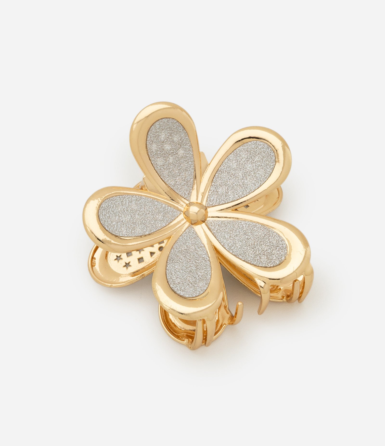 Piranha de Cabelo em Formato de Flor Dourado 1