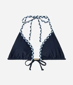 Biquíni Top Cortininha em Microfibra com Detalhe de Trancinha