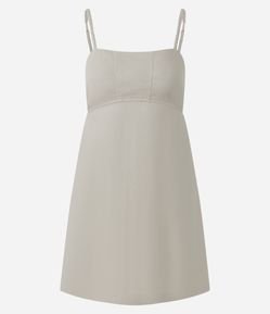 Vestido Curto de Alcinha Trançada com Detalhe no Busto