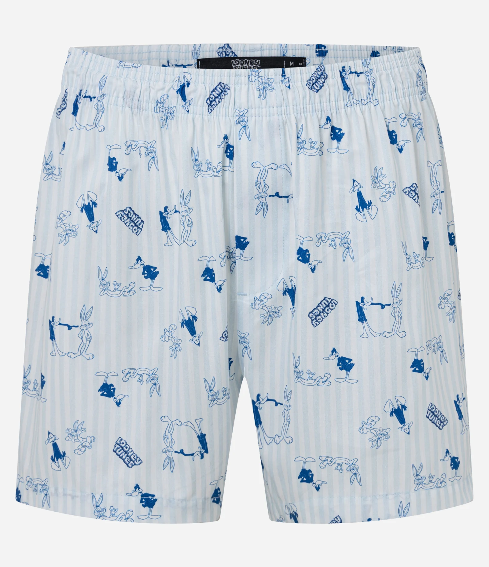 Cueca Samba Canção em Tricoline com Estampa Pernalonga & Patolino Cinza 1