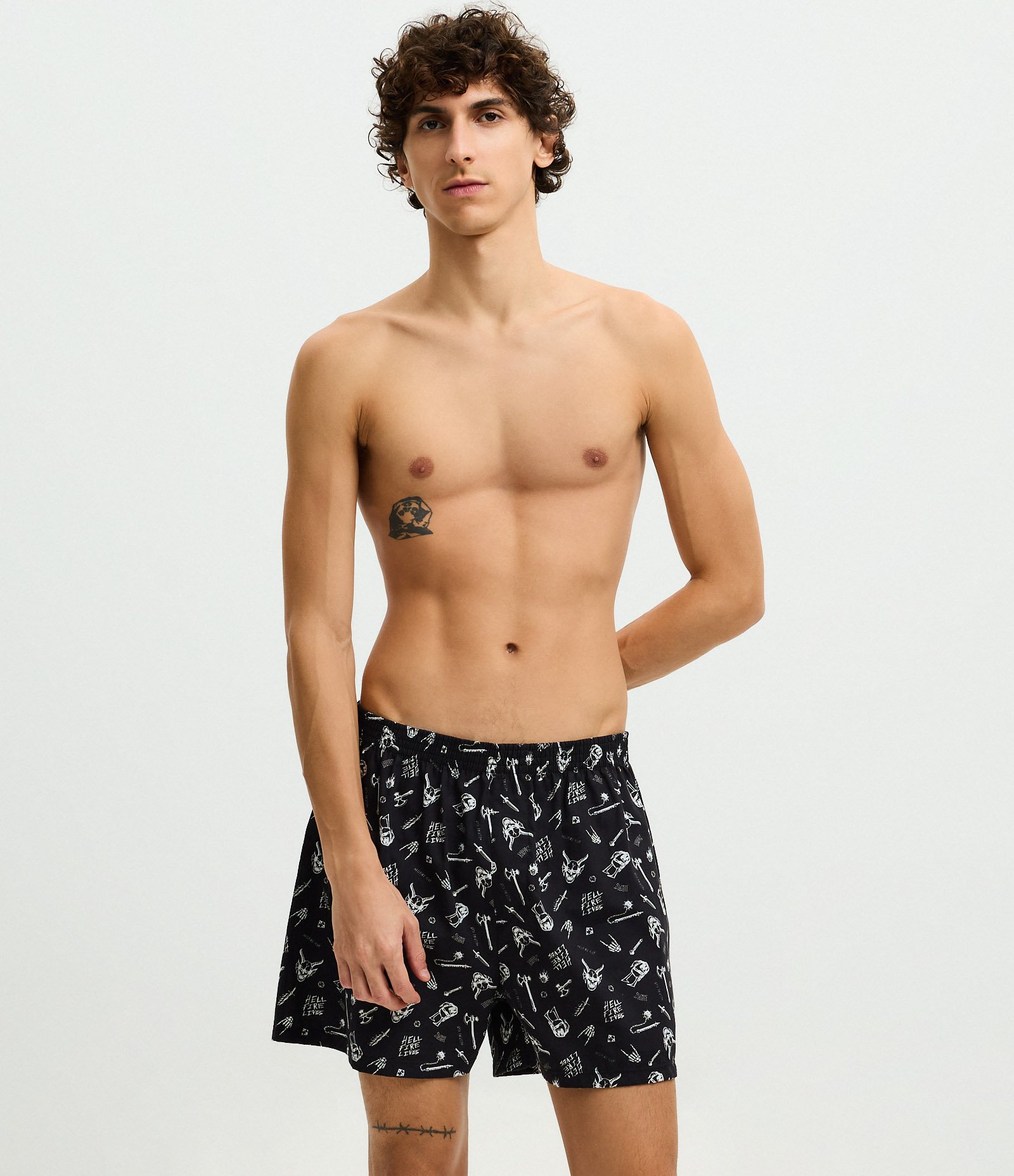 Cueca Sambas Canção em Tricoline com Estampa Stranger Things Preto 1