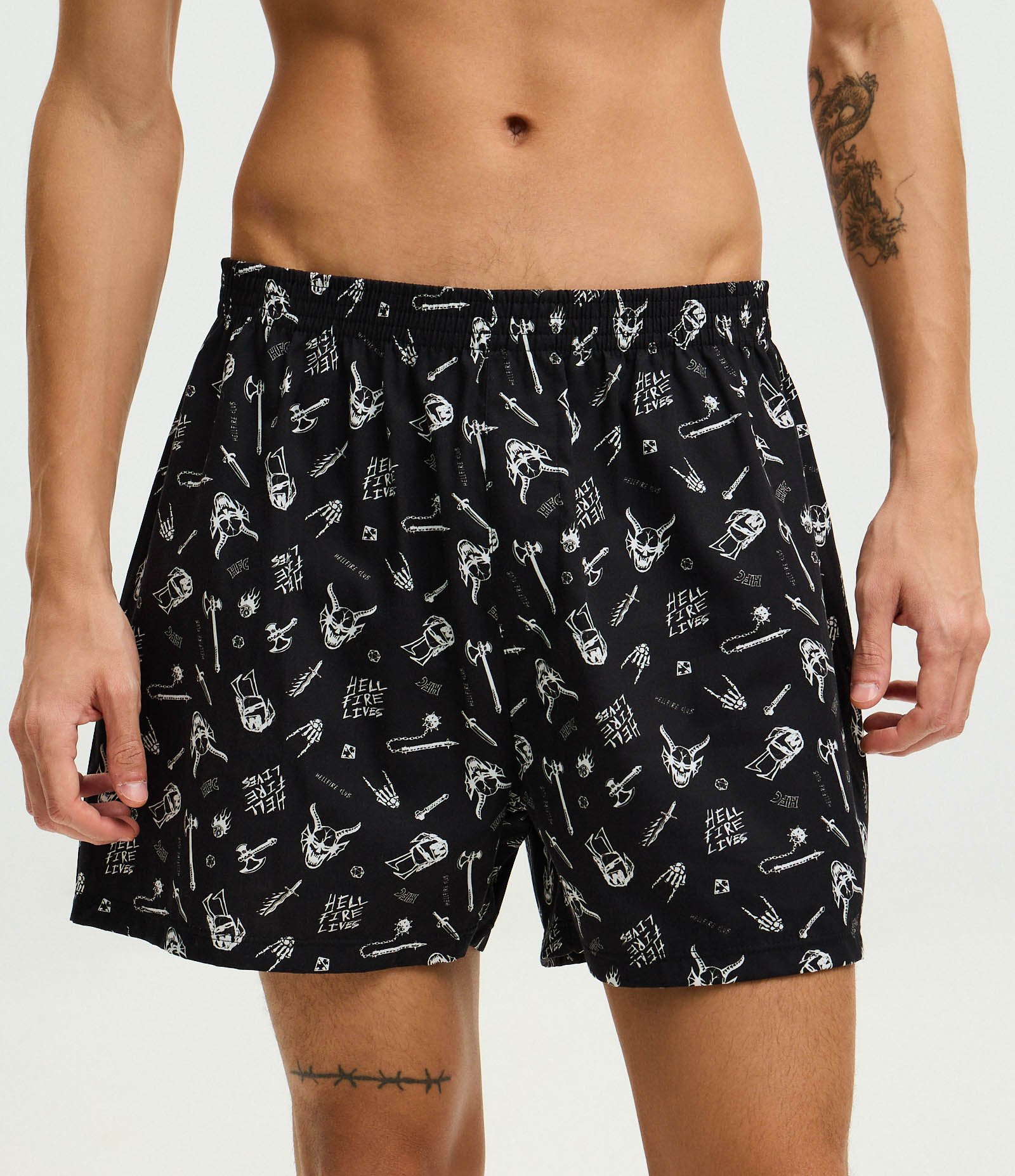 Cueca Sambas Canção em Tricoline com Estampa Stranger Things Preto 2