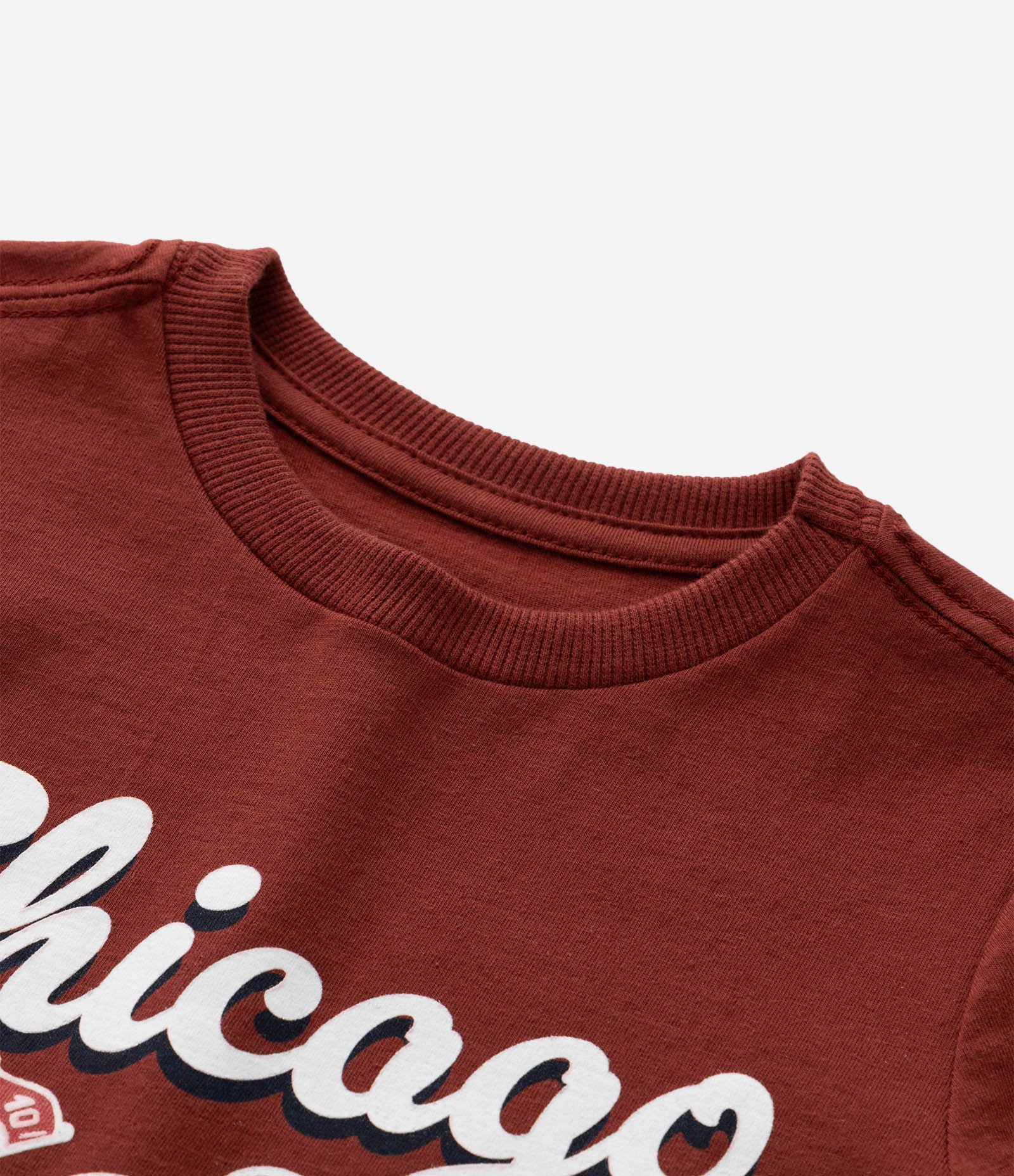 Camiseta Infantil com Estampa Chicago - Tam 1 a 6 Anos Vermelho 4