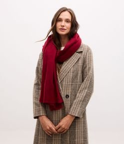 Cachecol em Flanela com Barra Desfiada