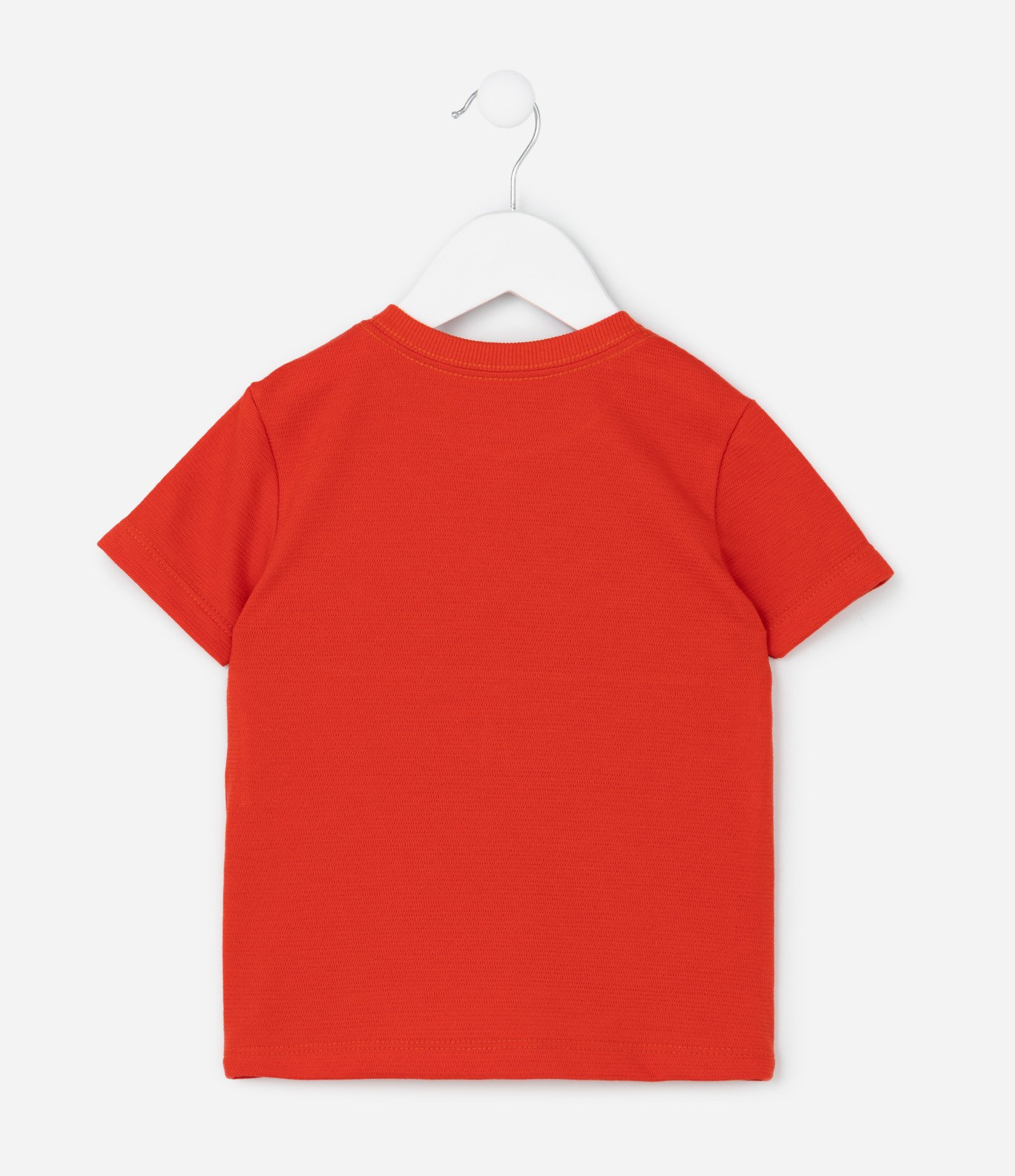 Camiseta Infantil com Recorte e Texturizada - Tam 1 a 6 Anos Vermelho 2
