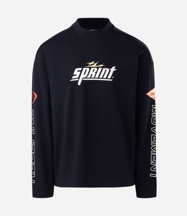 Camiseta Manga Longa em Algodão com Lettering Redefine Movement