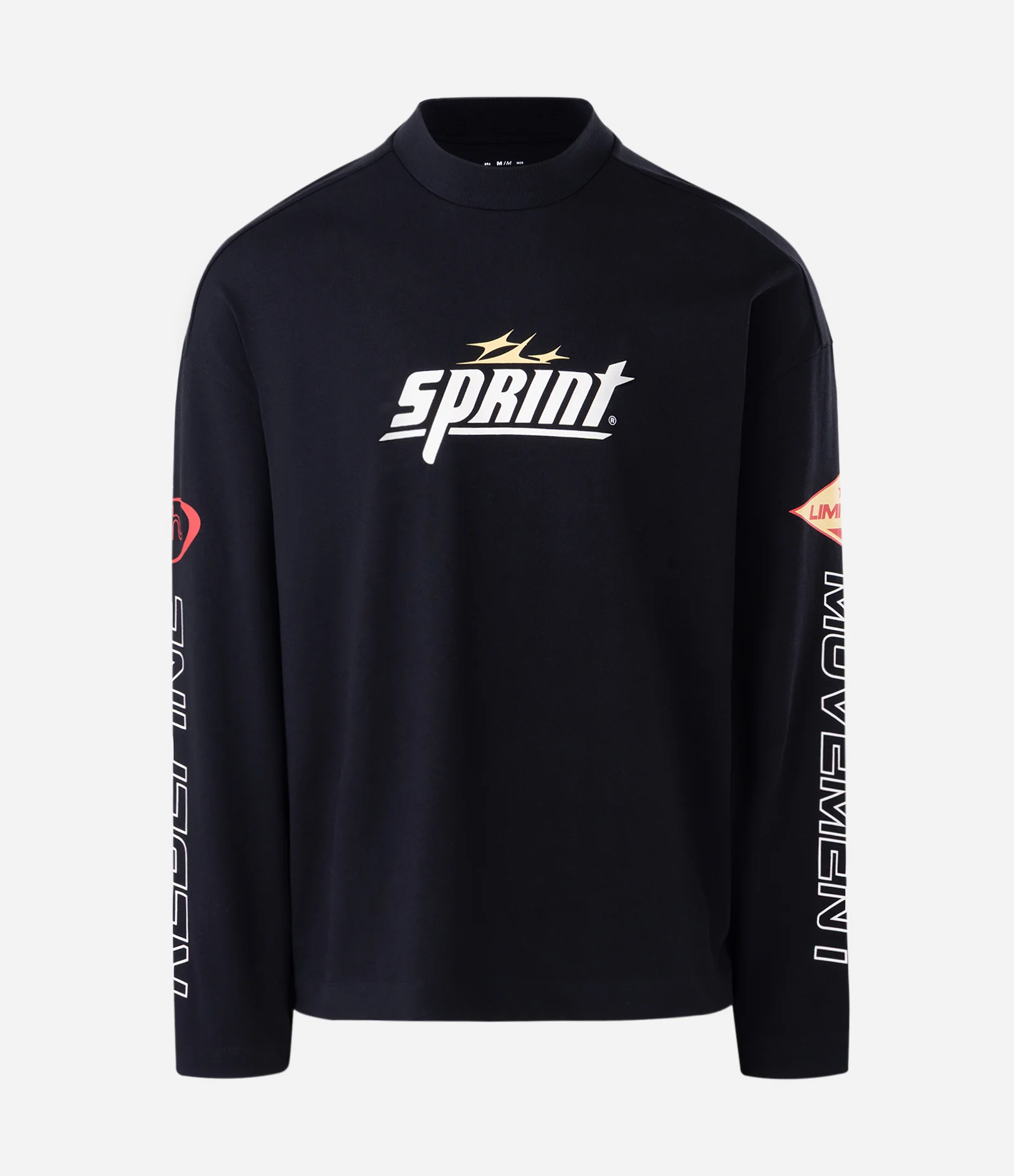 Camiseta Manga Longa em Algodão com Lettering Redefine Movement Preto 5