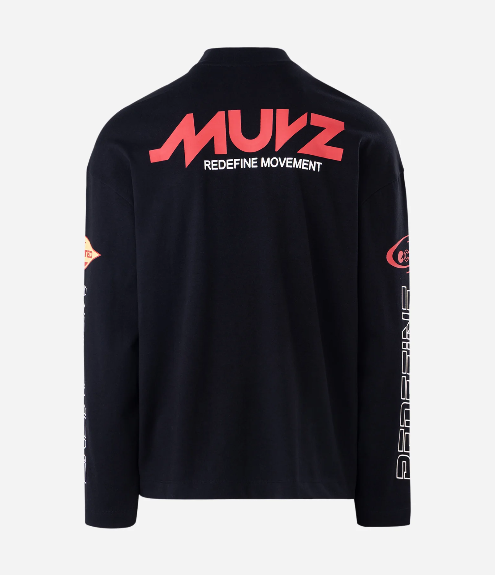 Camiseta Manga Longa em Algodão com Lettering Redefine Movement Preto 6