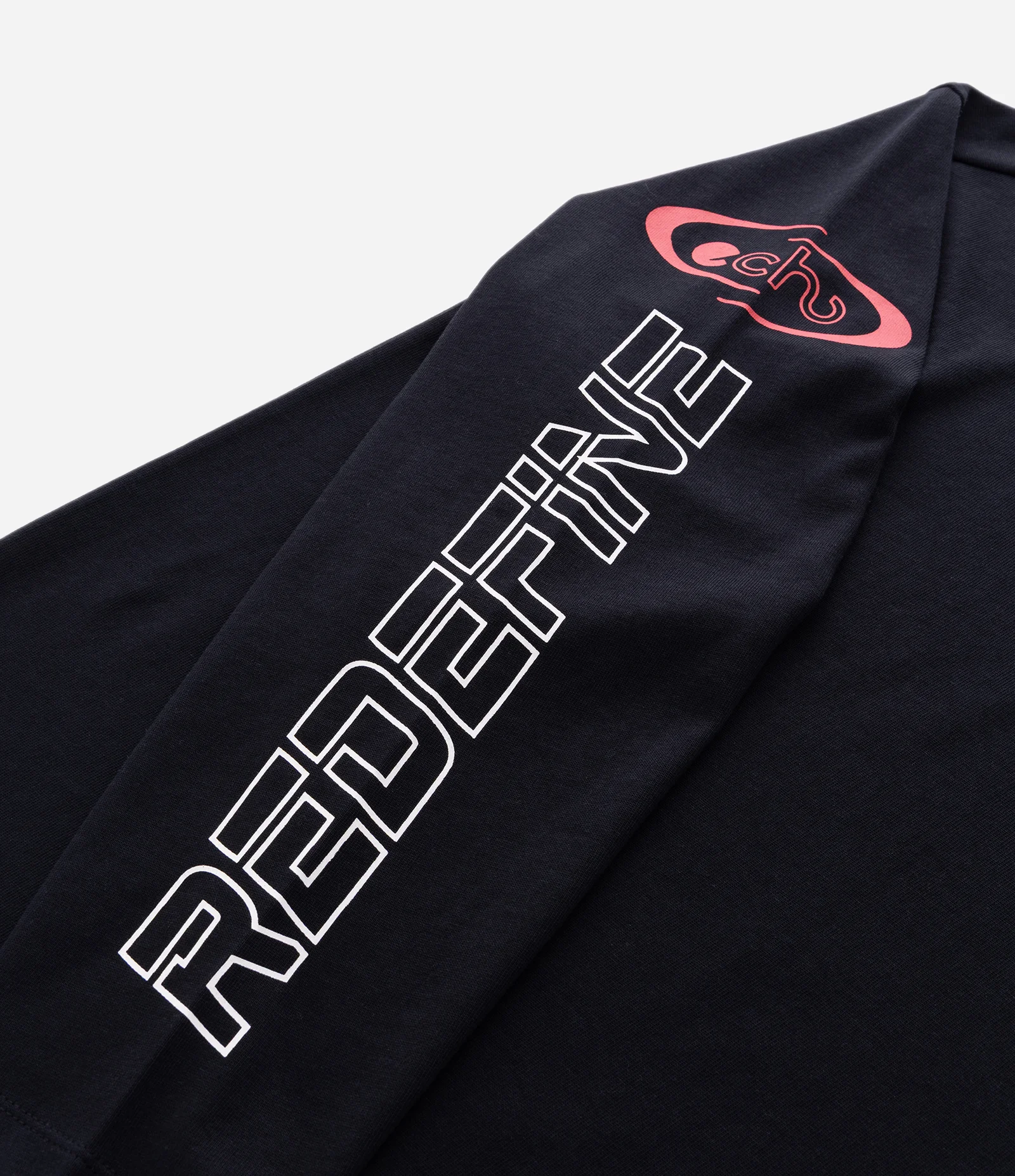 Camiseta Manga Longa em Algodão com Lettering Redefine Movement Preto 11