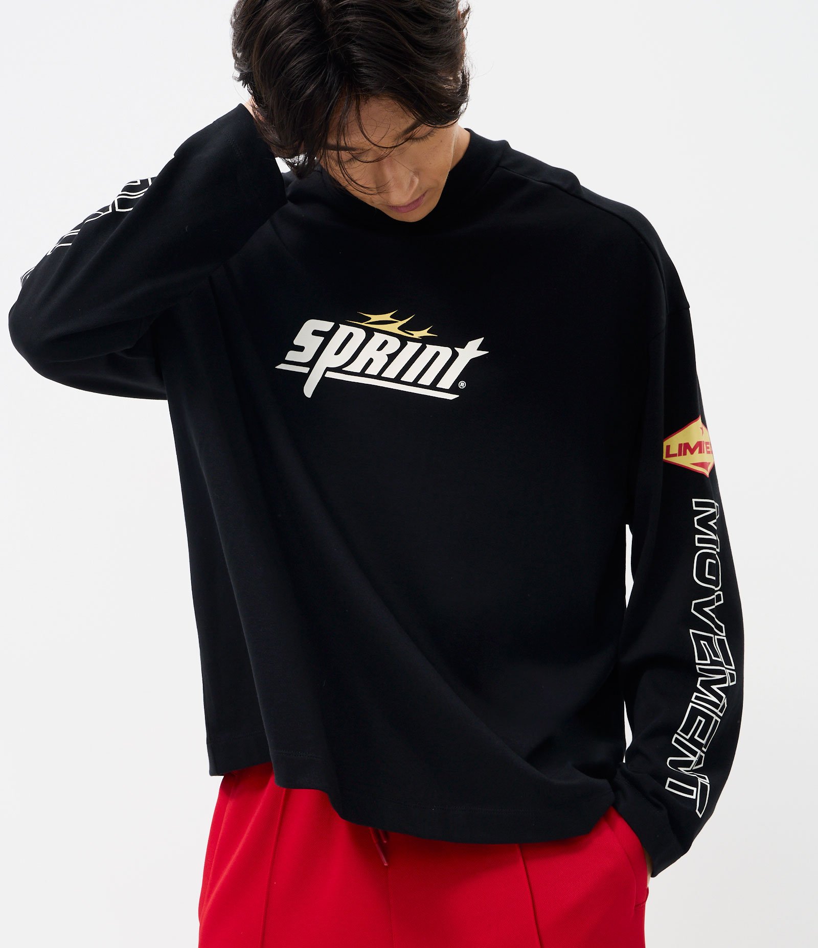 Camiseta Manga Longa em Algodão com Lettering Redefine Movement Preto 3