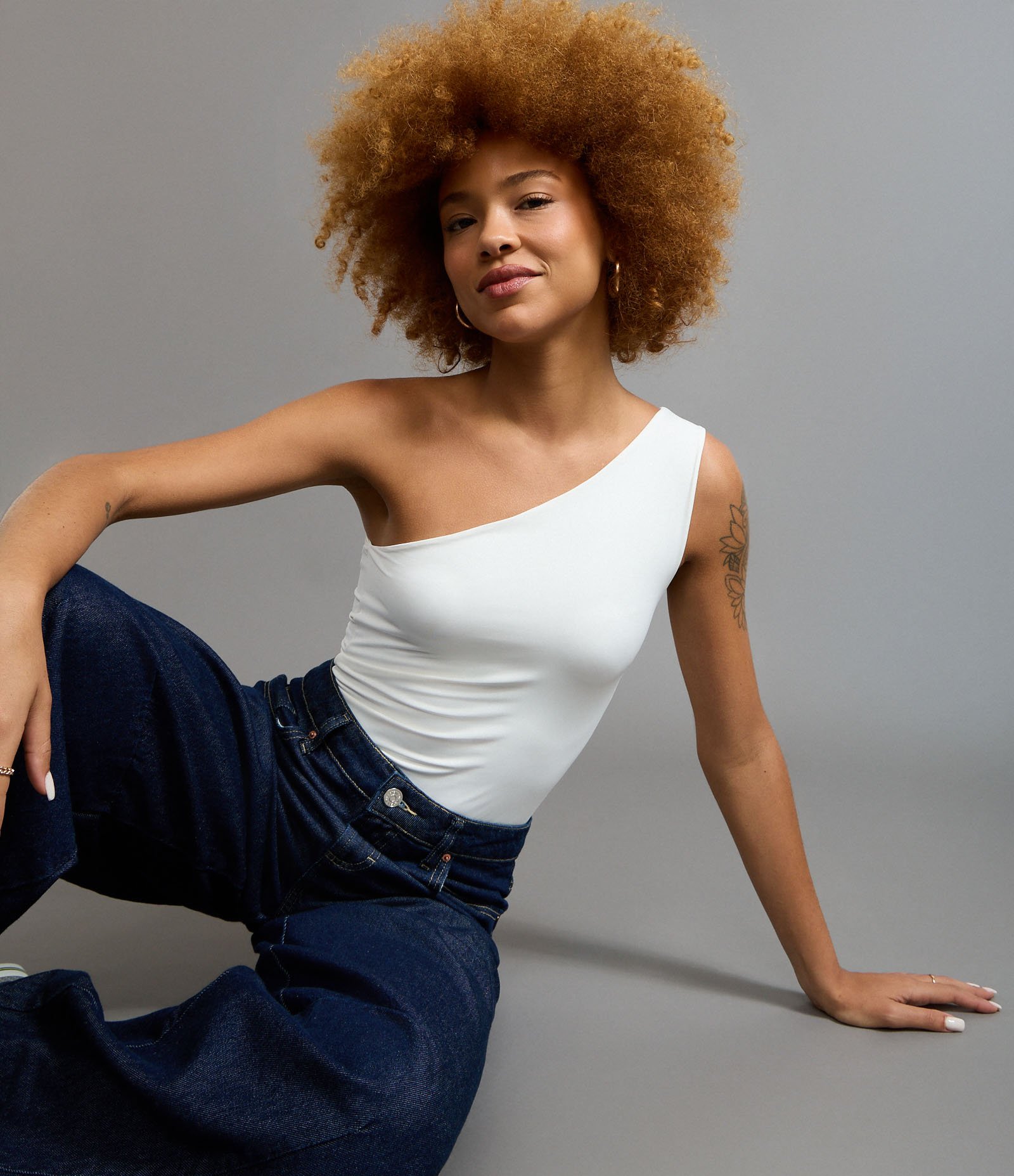 Body Ombro Único em Microfibra Branco 3