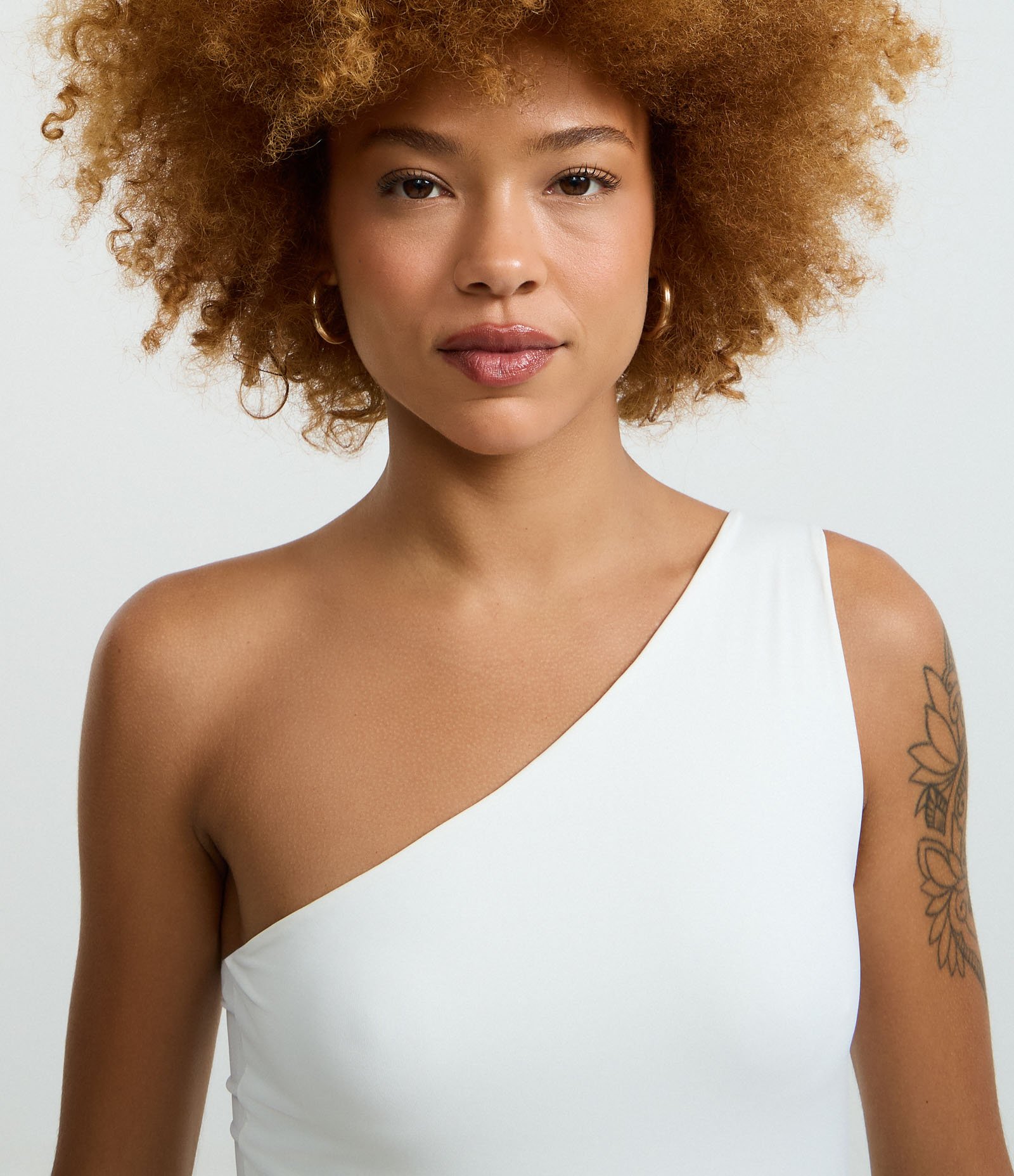 Body Ombro Único em Microfibra Branco 5