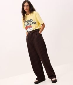 Camiseta em Algodão com Estampa Snoopy Raquet Club