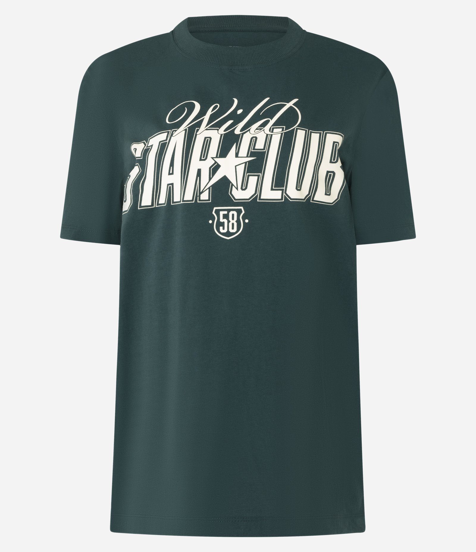 Camiseta em Algodão com Estampa Wild Star Club Verde 1