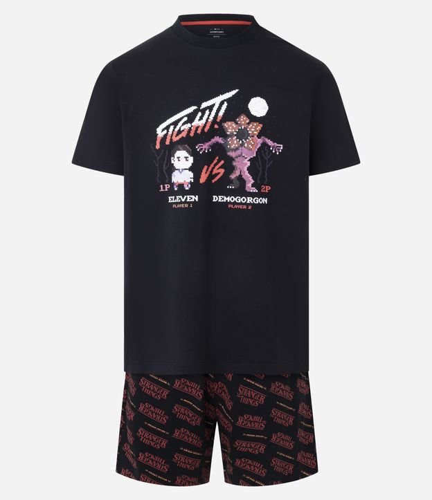 Pijama Comfort em Algodão com Estampa Stranger Things