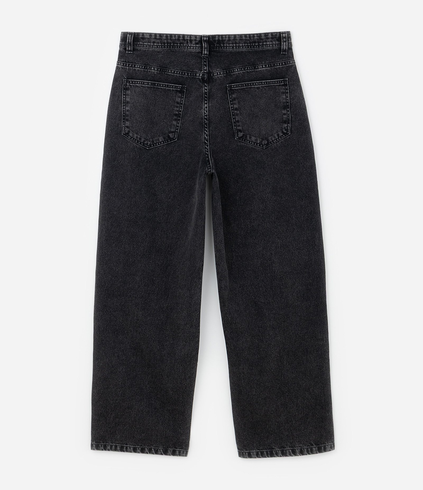 Calça Super Baggy em Jeans Marmorizada Preto 2