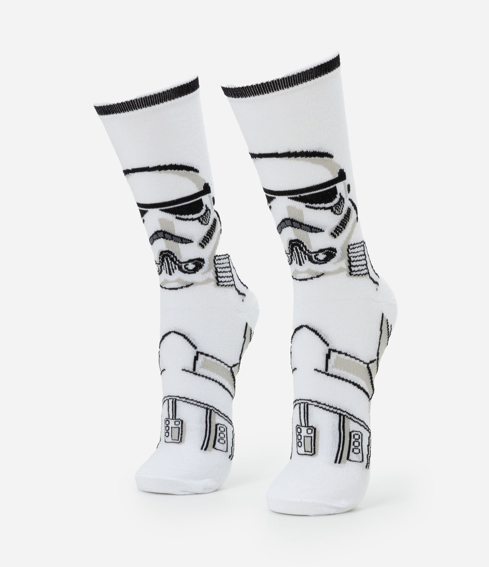 Meia em Algodão com Estampa Stormtrooper Branco 1