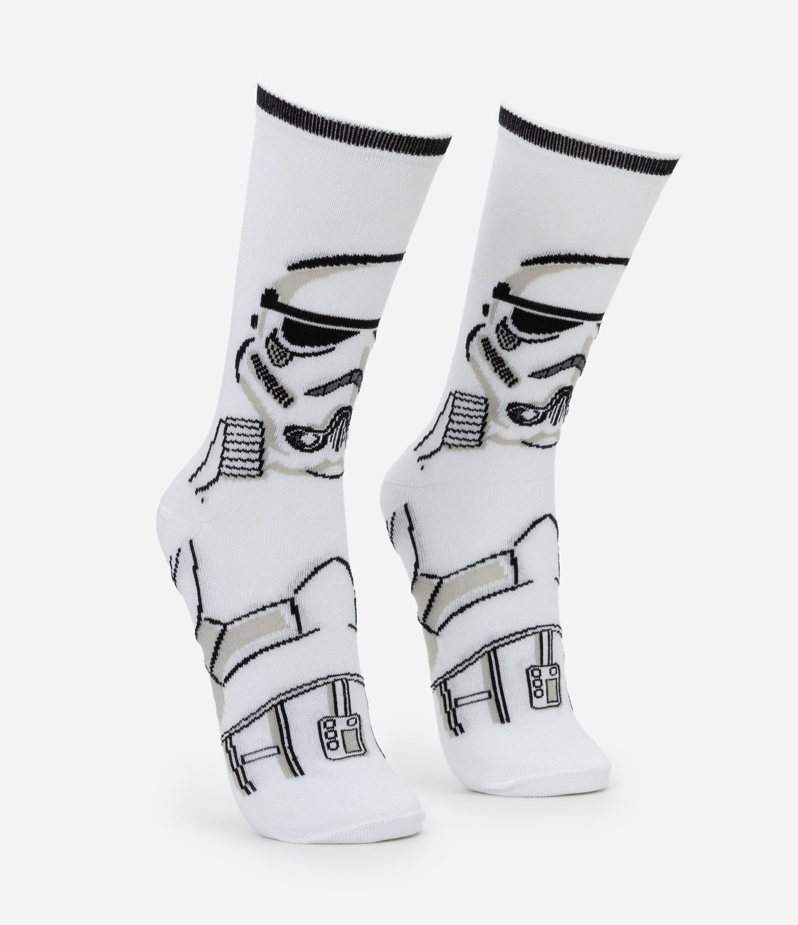 Meia em Algodão com Estampa Stormtrooper Branco 2