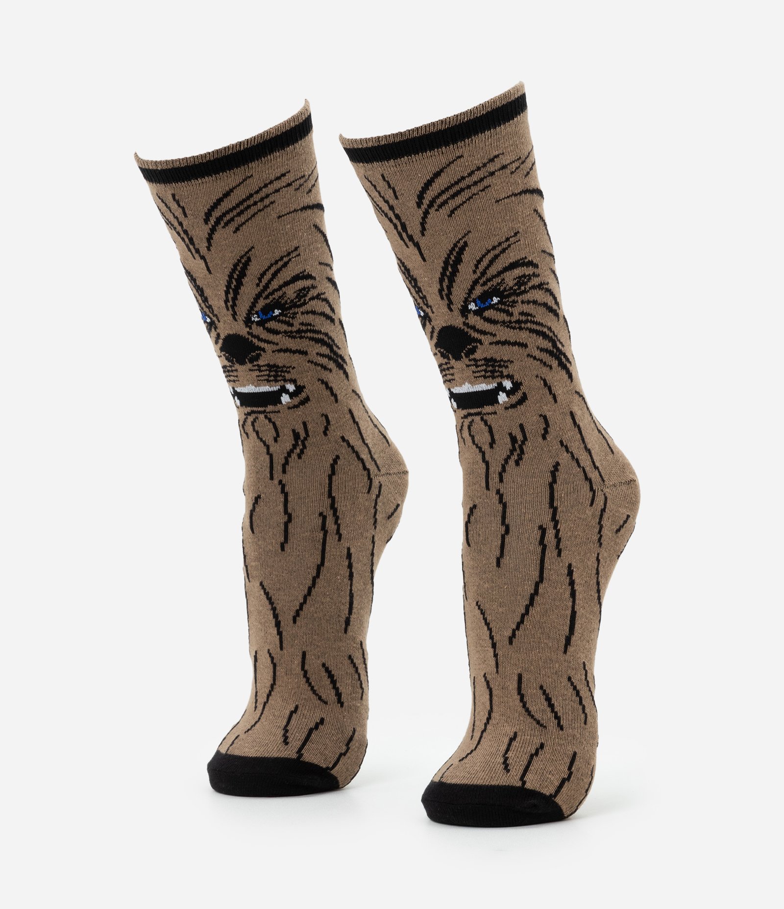 Meia em Algodão com Estampa Chewbacca Star Wars Marrom 1