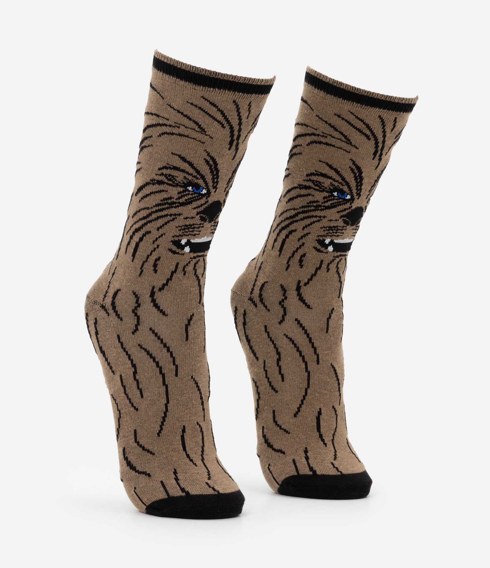 Meia em Algodão com Estampa Chewbacca Star Wars Marrom 2