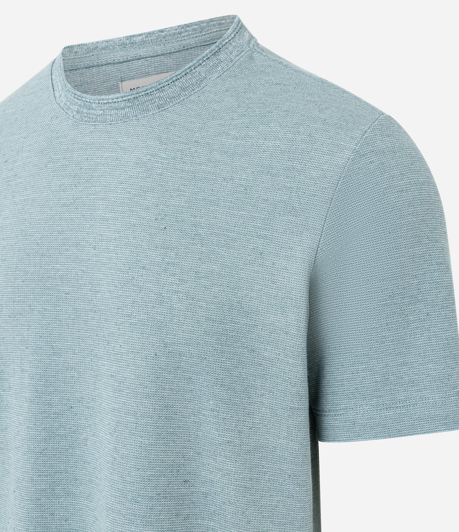 Camiseta Regular em Algodão com Textura Verde 6