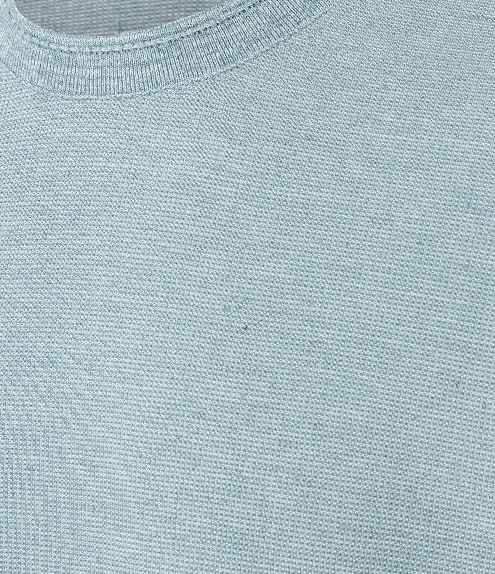 Camiseta Regular em Algodão com Textura Verde 7