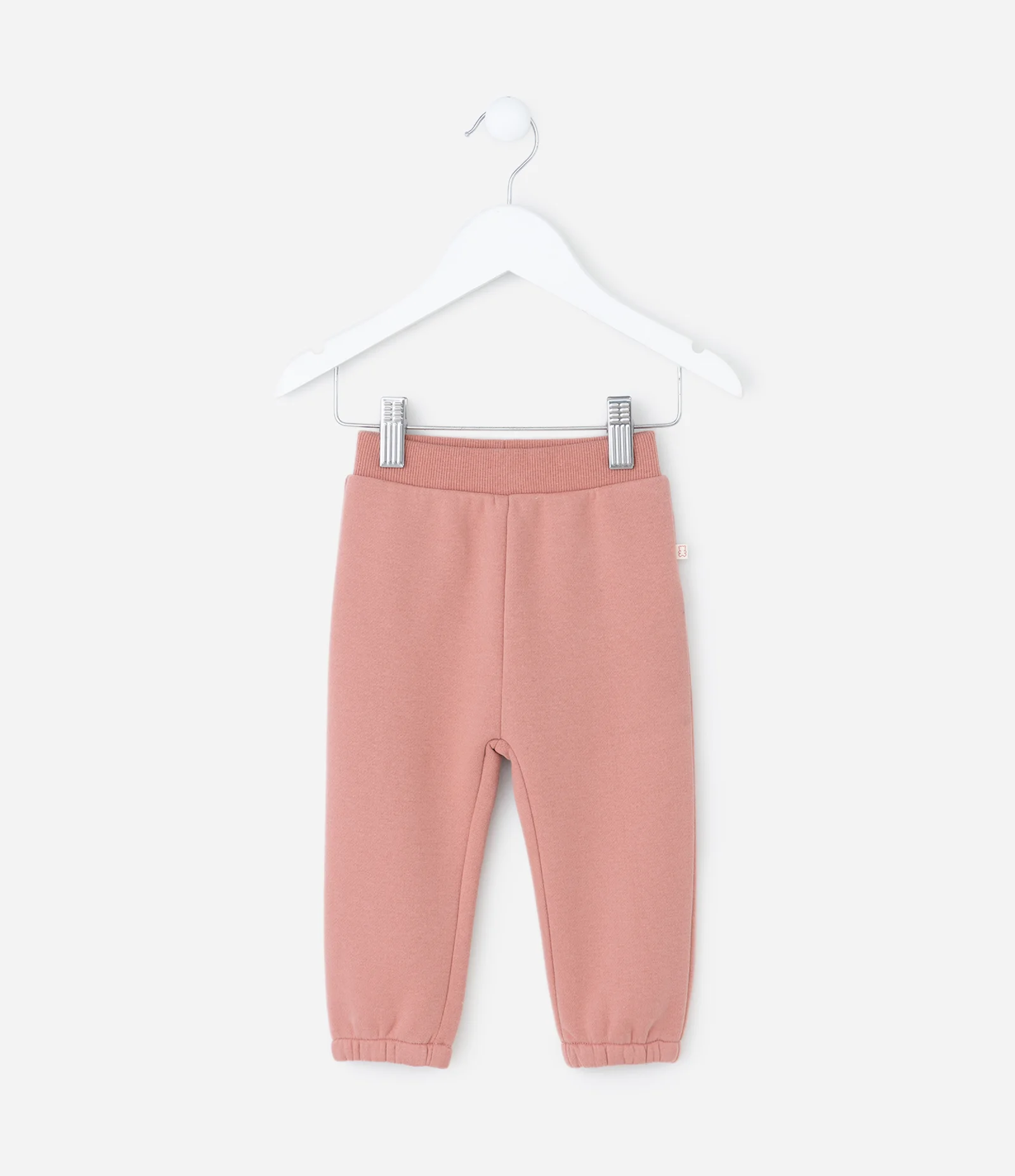 Calça Infantil em Moletom com Orelhas Aplicadas – Tam 0 a 18 Meses Rosa 1