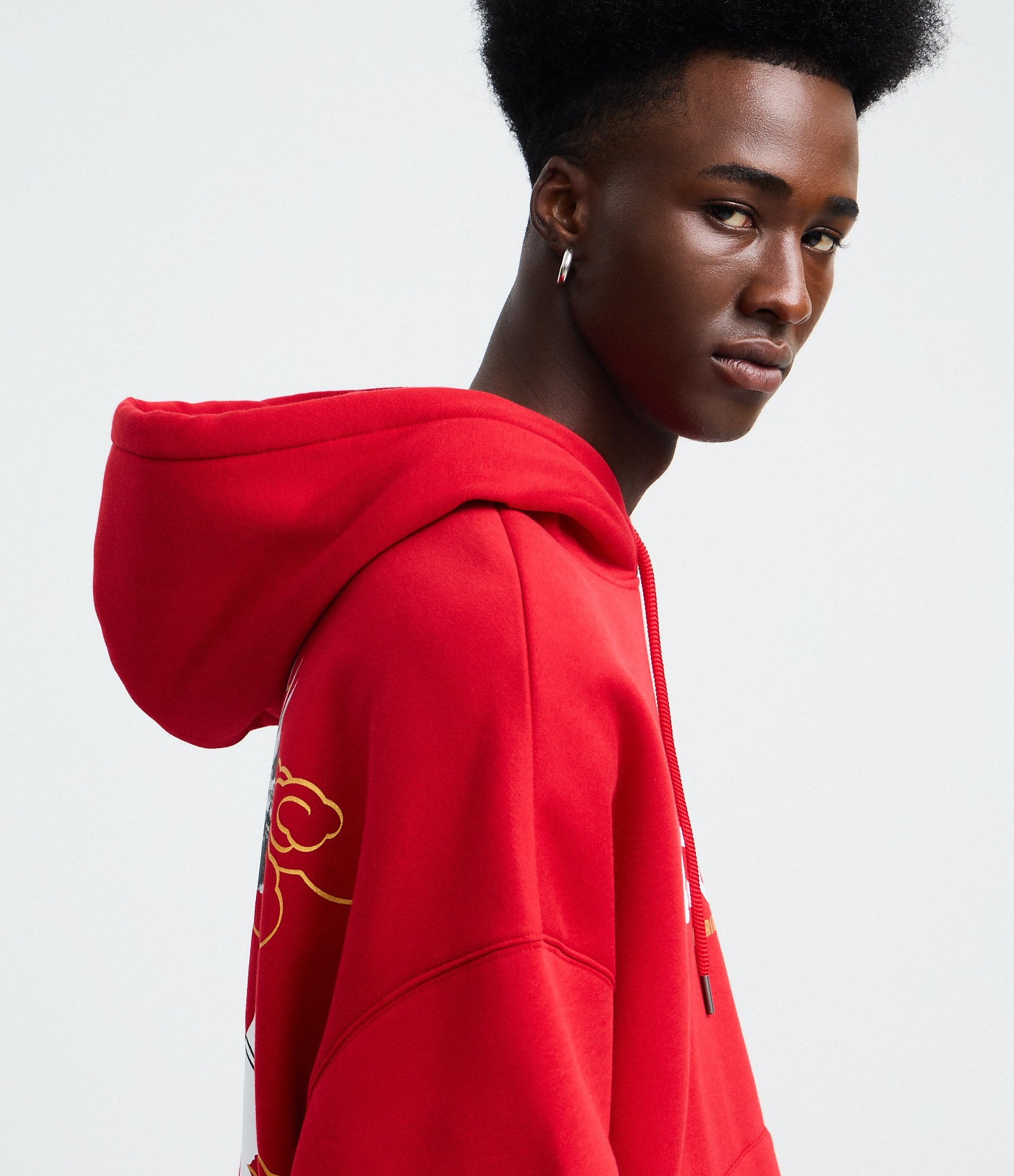 Casaco Boxy em Moletom com Felpa e Estampa Lettering Vermelho 4