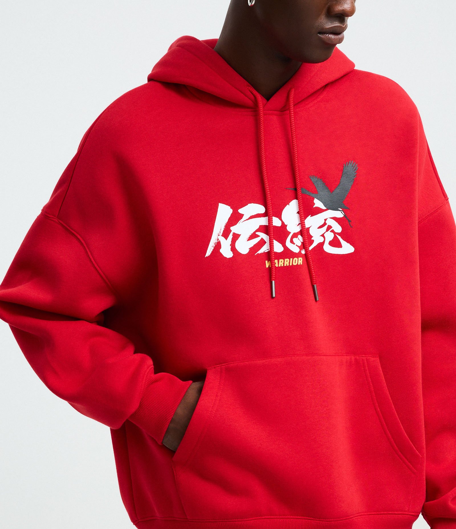 Casaco Boxy em Moletom com Felpa e Estampa Lettering Vermelho 5