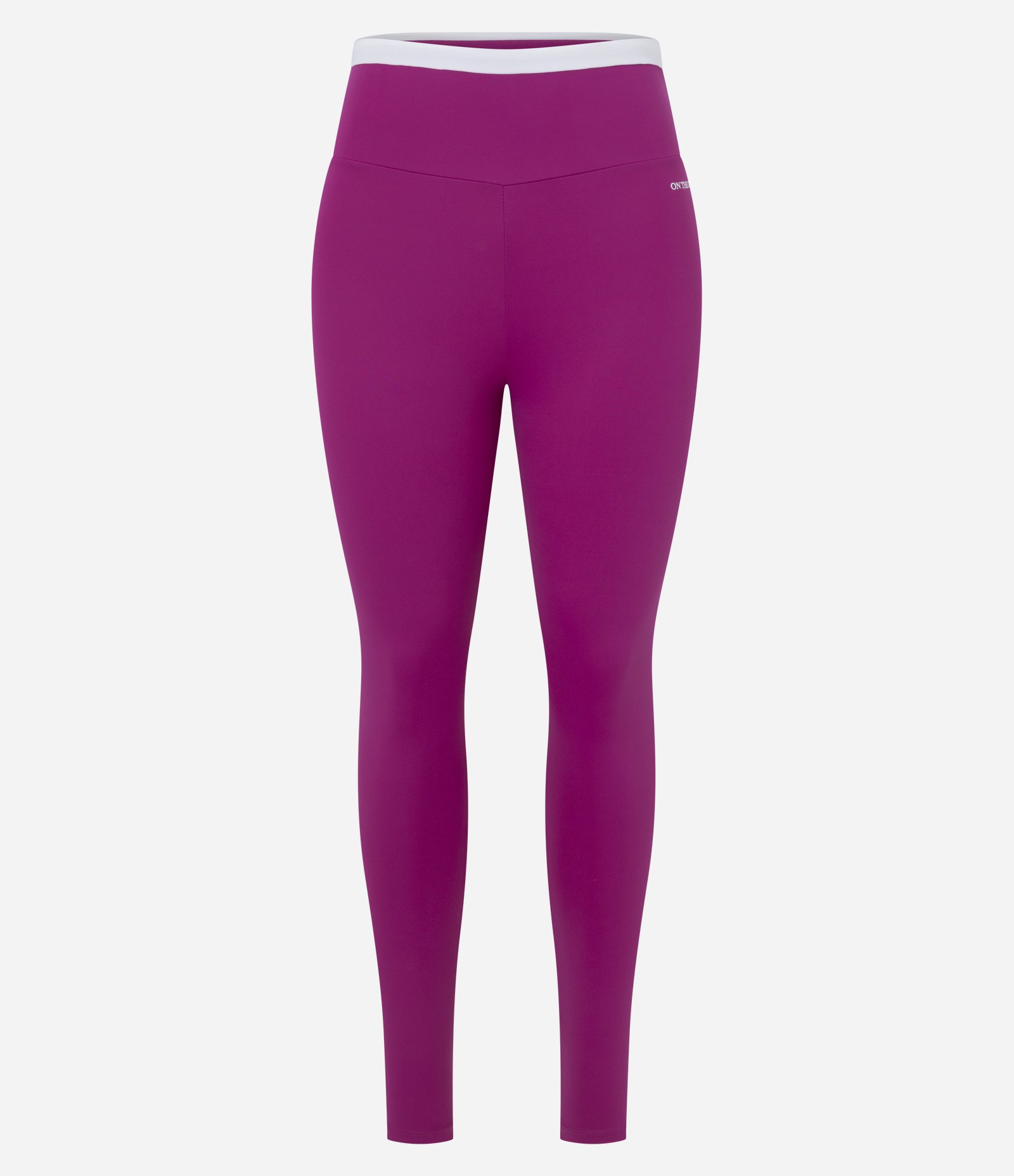 Calça Legging Esportiva em Microfibra com Detalhe Contrastane e Lettering Roxo 5