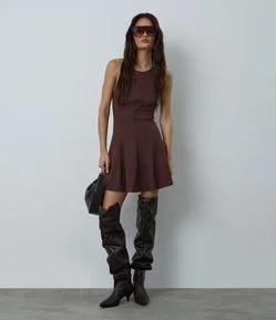 Vestido Frente Única Evasê em Bengaline