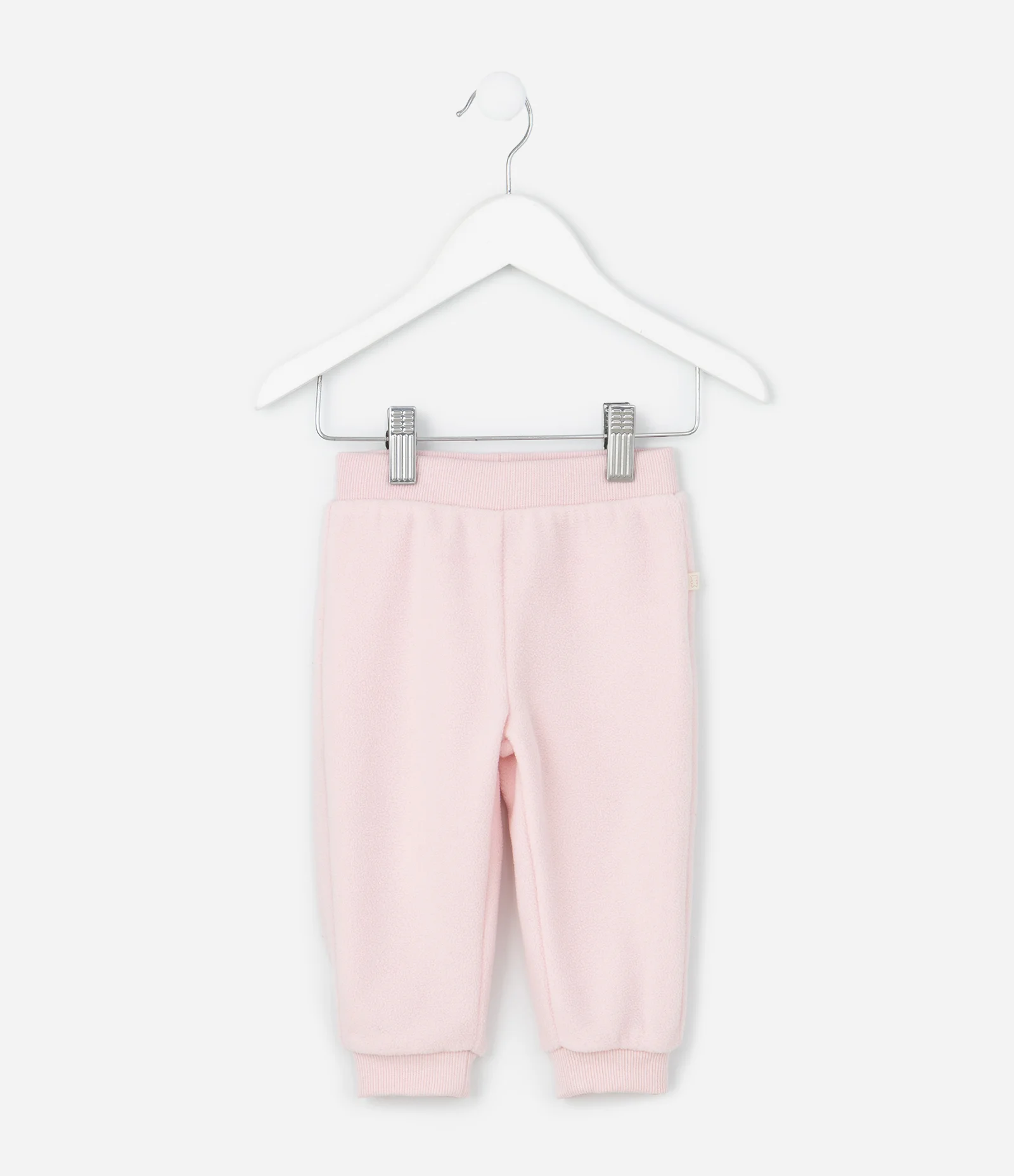 Calça Infantil com Punhos Canelados – Tam 0 a 18 Meses Rosa Claro 1