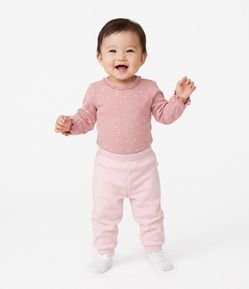 Calça Infantil com Punhos Canelados – Tam 0 a 18 Meses