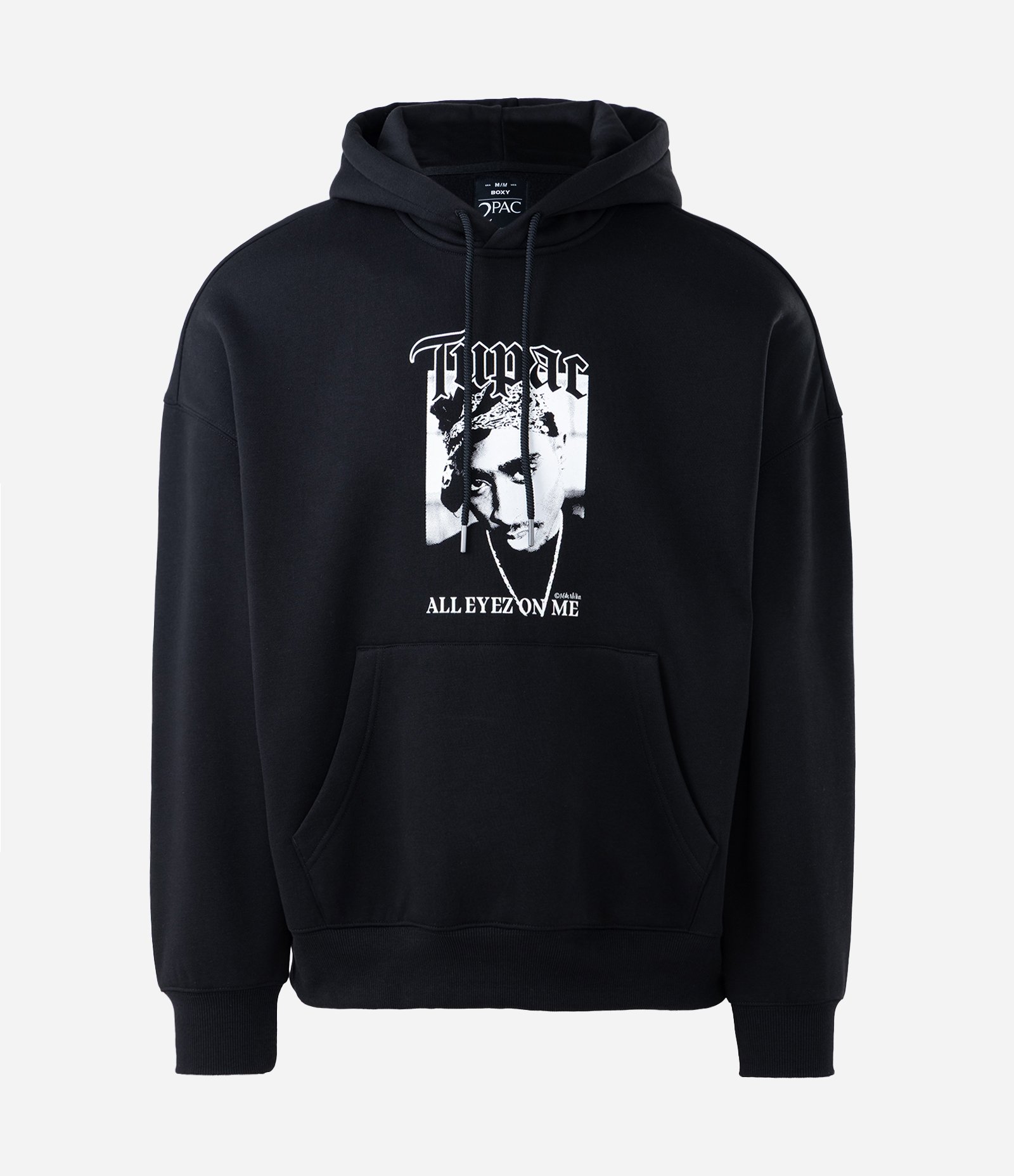 Casaco em Fleece com Estampa Tupac All Eyez On Me Preto 6