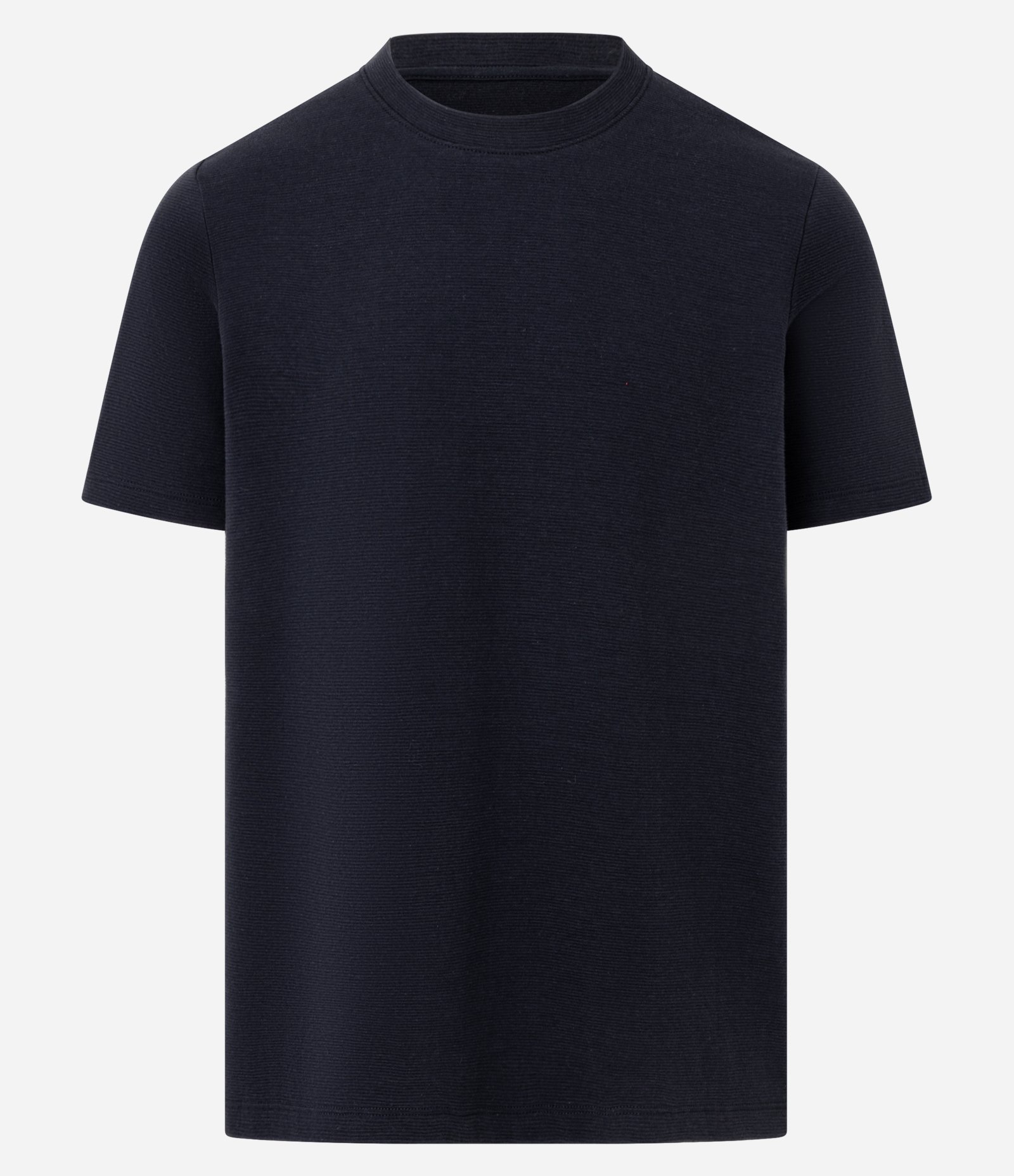 Camiseta Slim em Algodão com Textura Canelada Azul Escuro 6