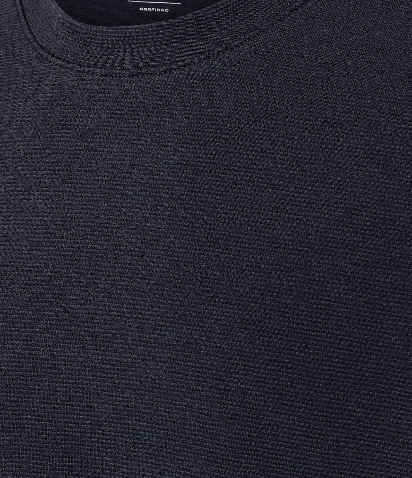 Camiseta Slim em Algodão com Textura Canelada Azul Escuro 8