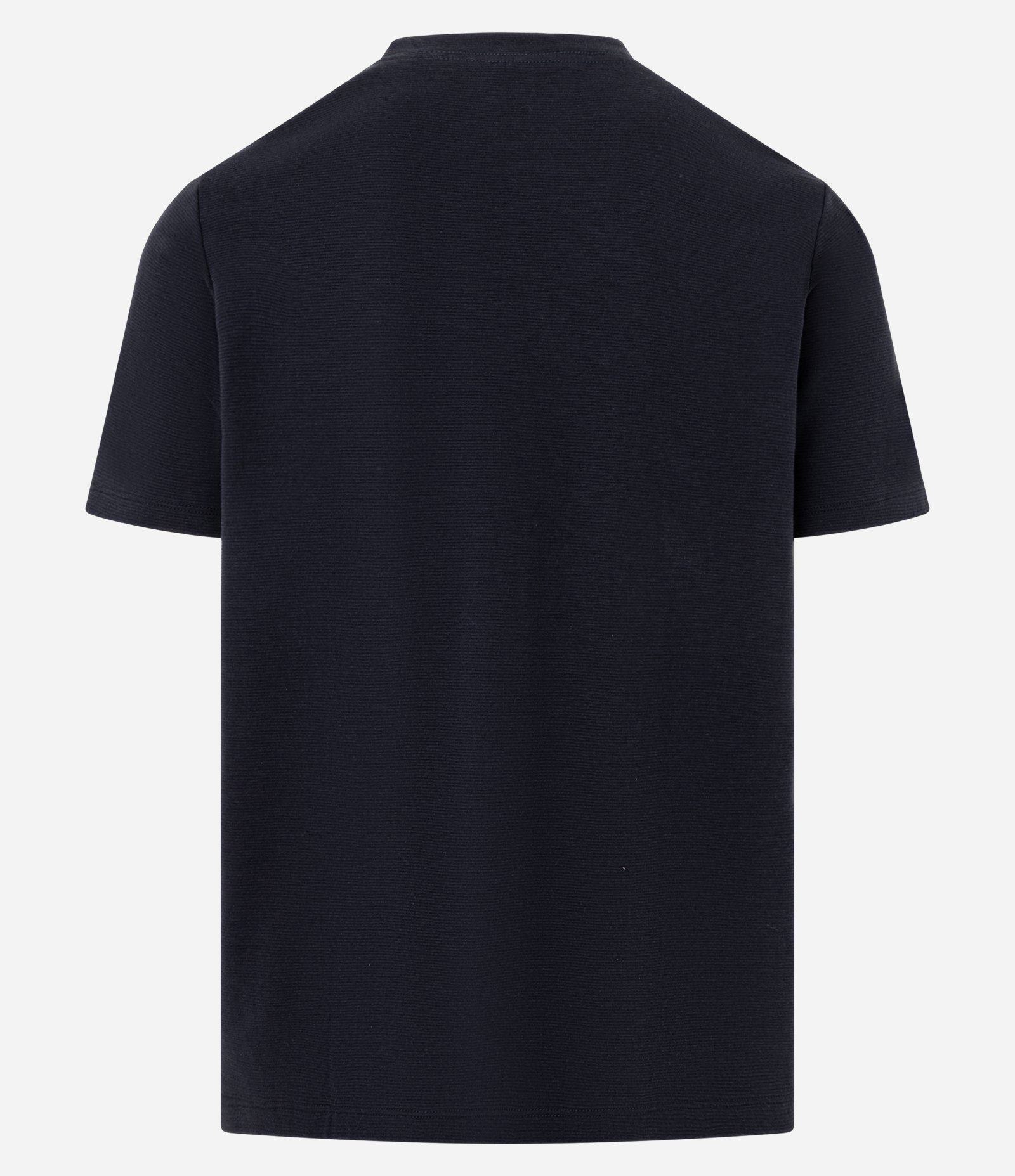 Camiseta Slim em Algodão com Textura Canelada Azul Escuro 9